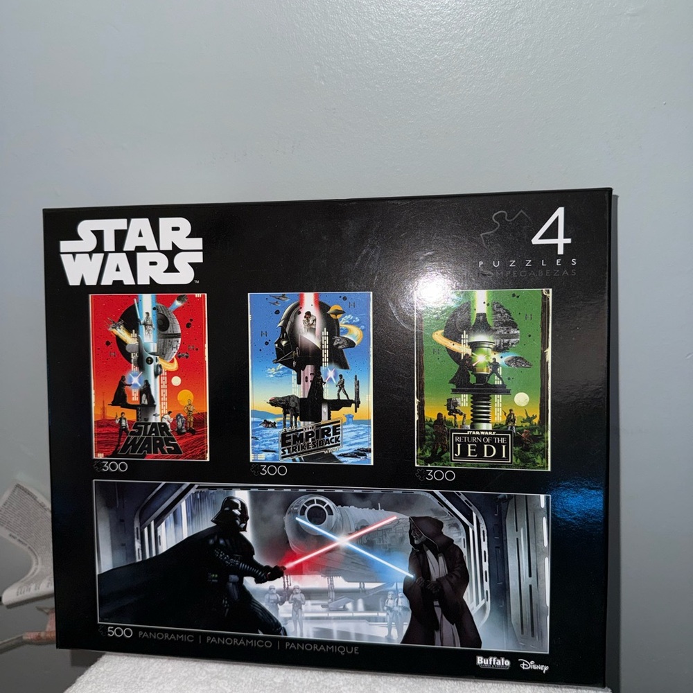 Star Wars Puzzle 4 in 1 Set - Black and Multicolor